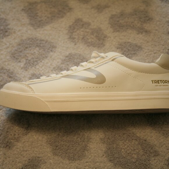 Tretorn Women's Casual Sneakers, Size 9, White/Gold - Picture 3 of 4